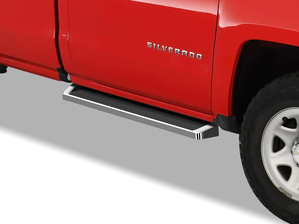 APS Running Boards (Nerf Bars Side Steps) Compatible with Chevy Silverado GMC Sierra 2007-2018 Regular Cab & 2500 3500 HD 2019 (