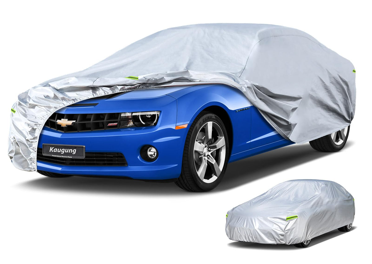 Kaugung 6 Layers Car Cover Custom Fit Chevy Camaro 2010-2025,Waterproof Car Cover All Weather For Automobiles, Sun Rain Dust Sno