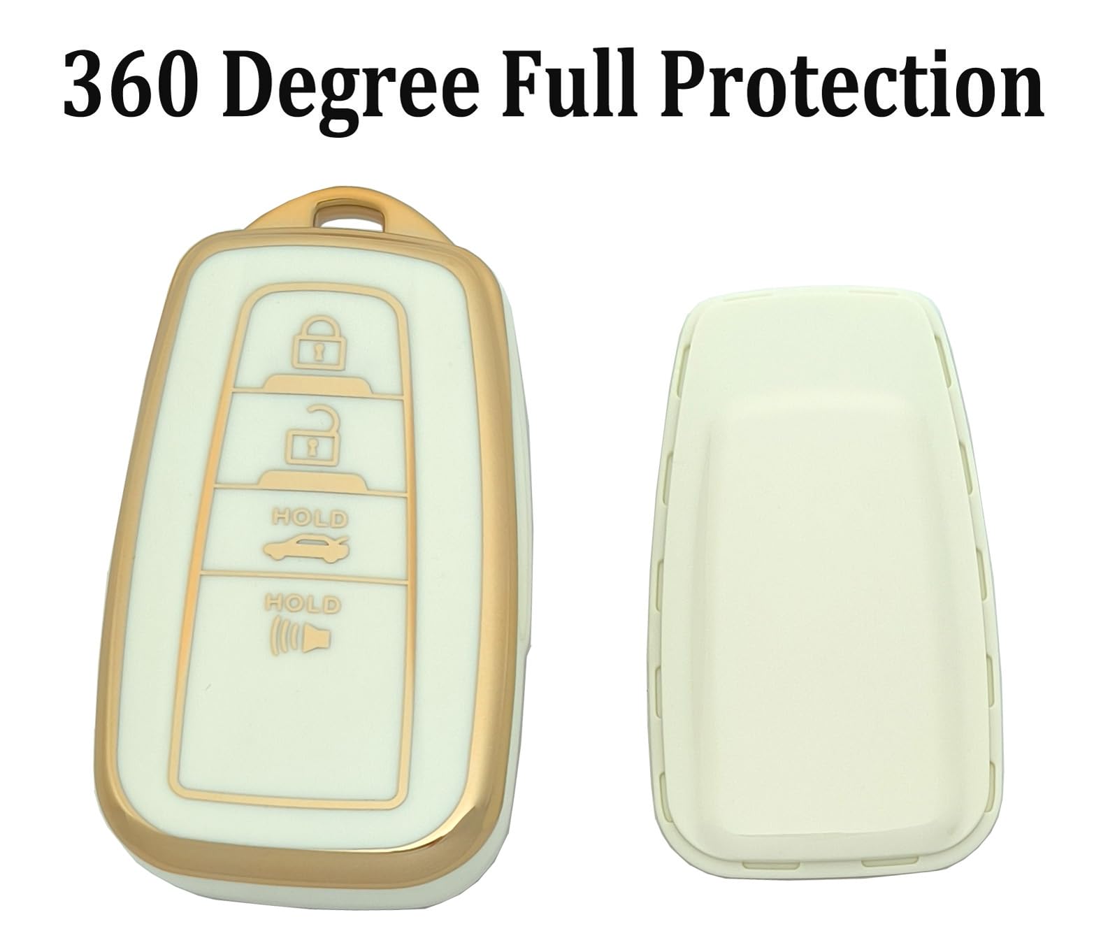 Arruweer Key Fob Cover for Toyota Soft TPU Key Fob Case Holder Protector Compatiable with 2018-2022 Camry RAV4 Highlander Avalon