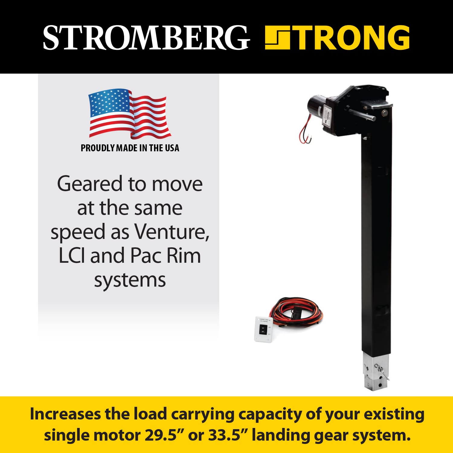 Stromberg Carlson LG-6 Dual Power Landing Gear Conversion Kit, 33-1/2'' Dual Power Conversion Kit (1 Side)