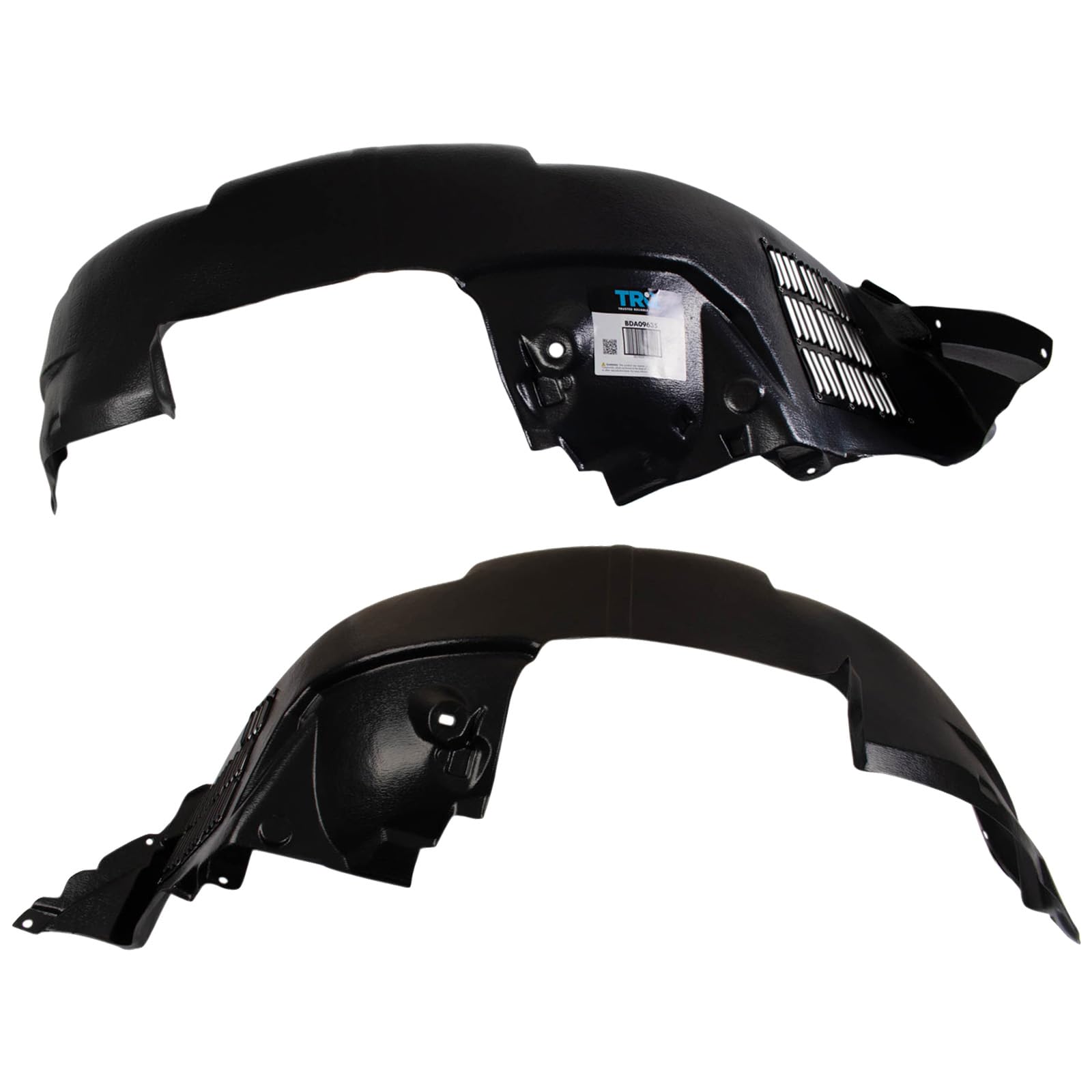 Trq Front Inner Fender Liner Set Compatible With 2010-2011 Kia Soul Ki1248114 Ki1249114