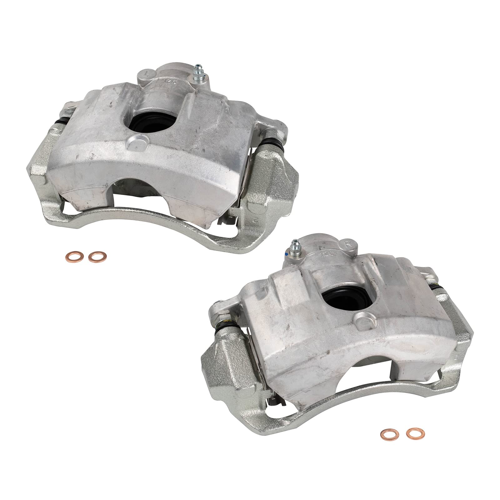 Trq Front Brake Caliper Set Driver & Passenger Side Compatible With 2008-2011 Ford Focus