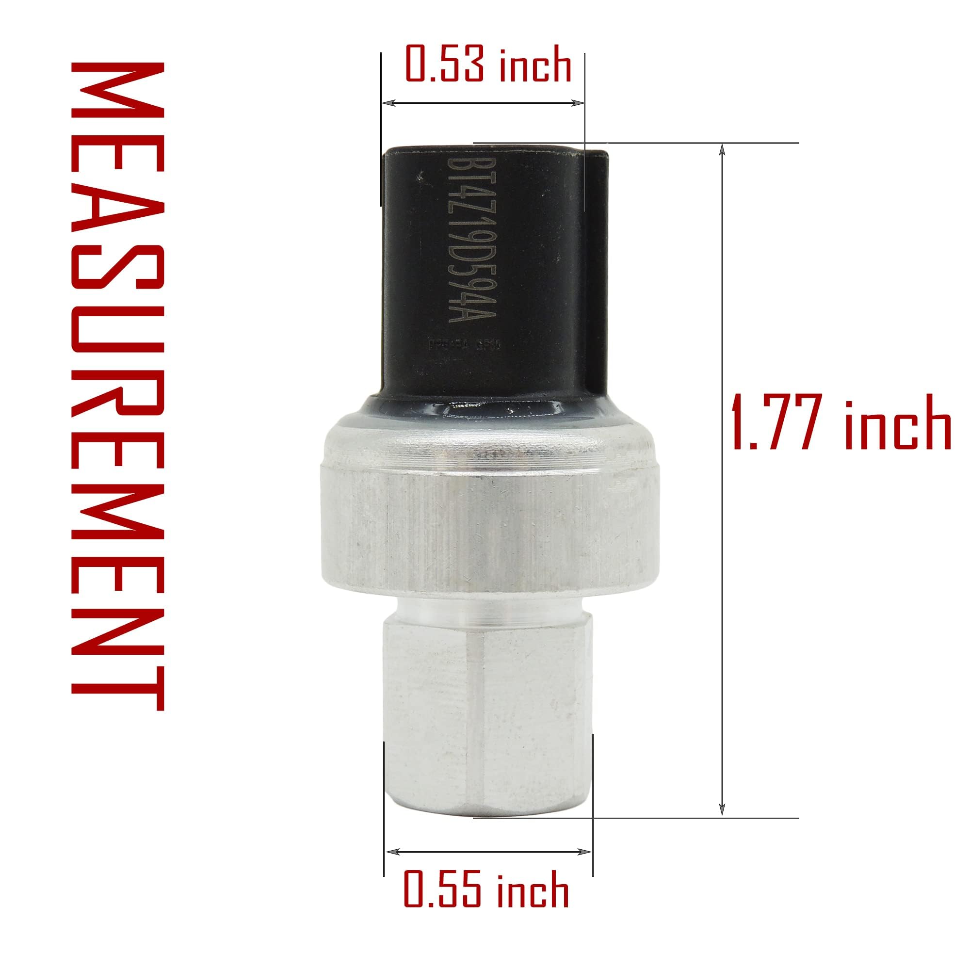 Hisport Bt4Z19D594A A/C Pressure Sensor Switch Compatible With Ford Bronco Sport C-Max E-350 Edge Escape F-150 F53 Flex Focus Ra