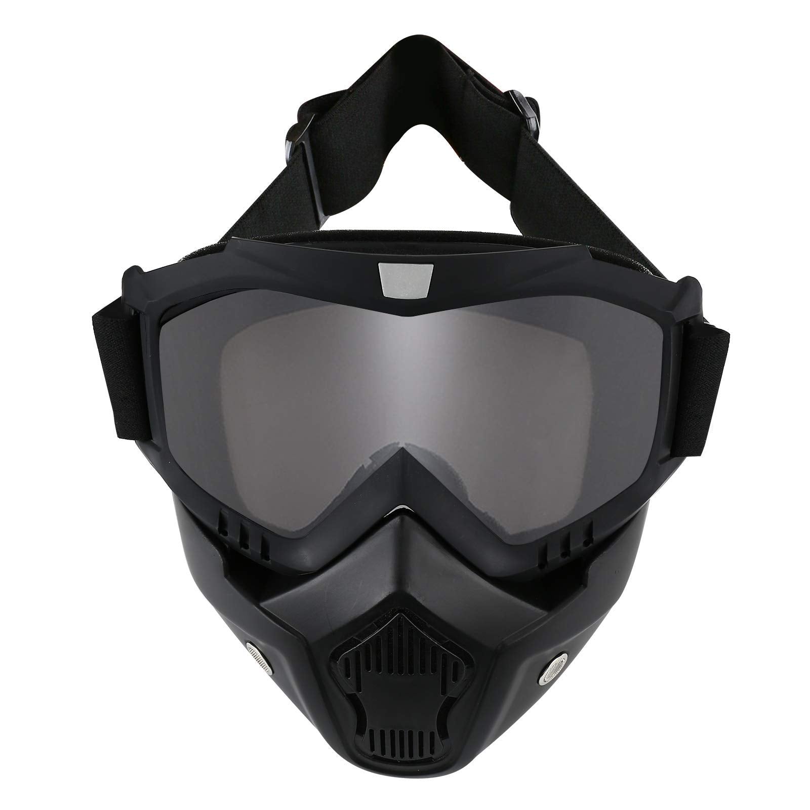 Ljdj Motorcycle Goggles With Removable Face Mask - Dirt Bike Atv Motocross Eyewear Anti-Uv Adjustable Riding Offroad Cycling Mot