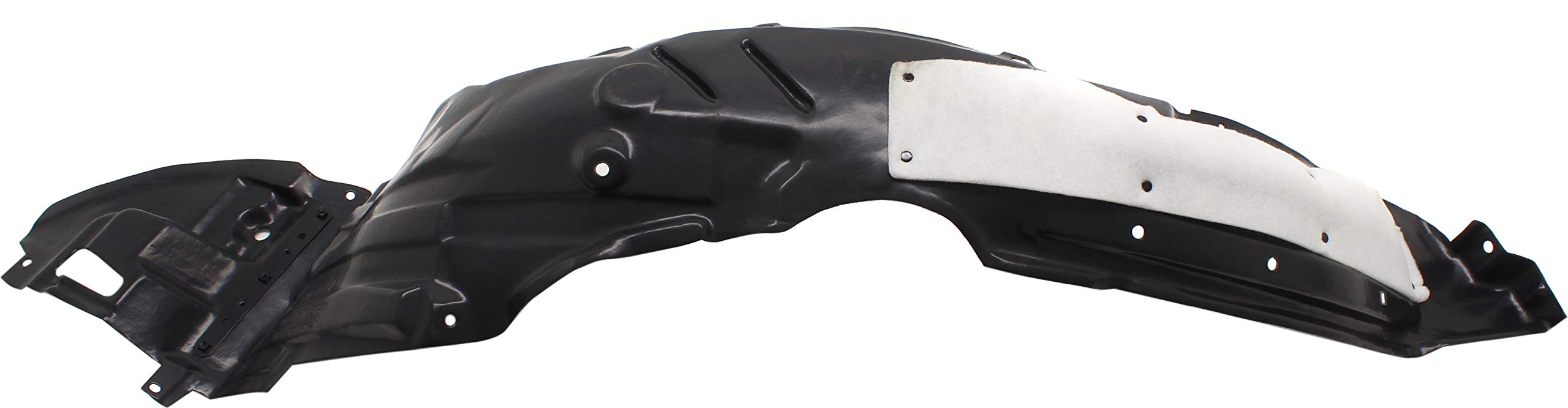 Evan Fischer Fender Liner for 2017-2019 Toyota Corolla, Front Passenger Side, Black, Plastic Material