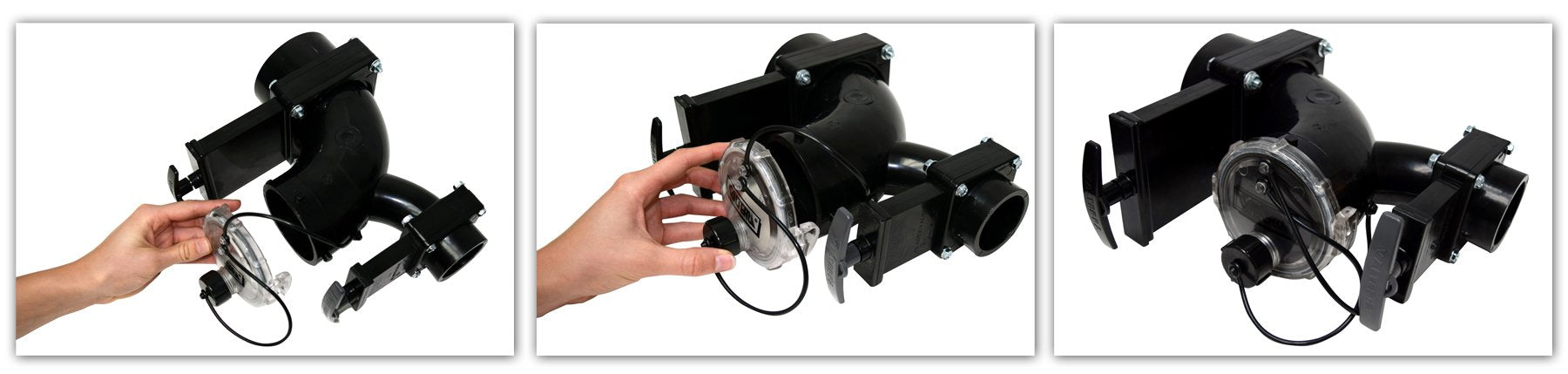 VALTERRA T1020-1CLR Waste Valve Cap - 3&quot; with Capped 3/4&quot; GHT, Clear, Bulk