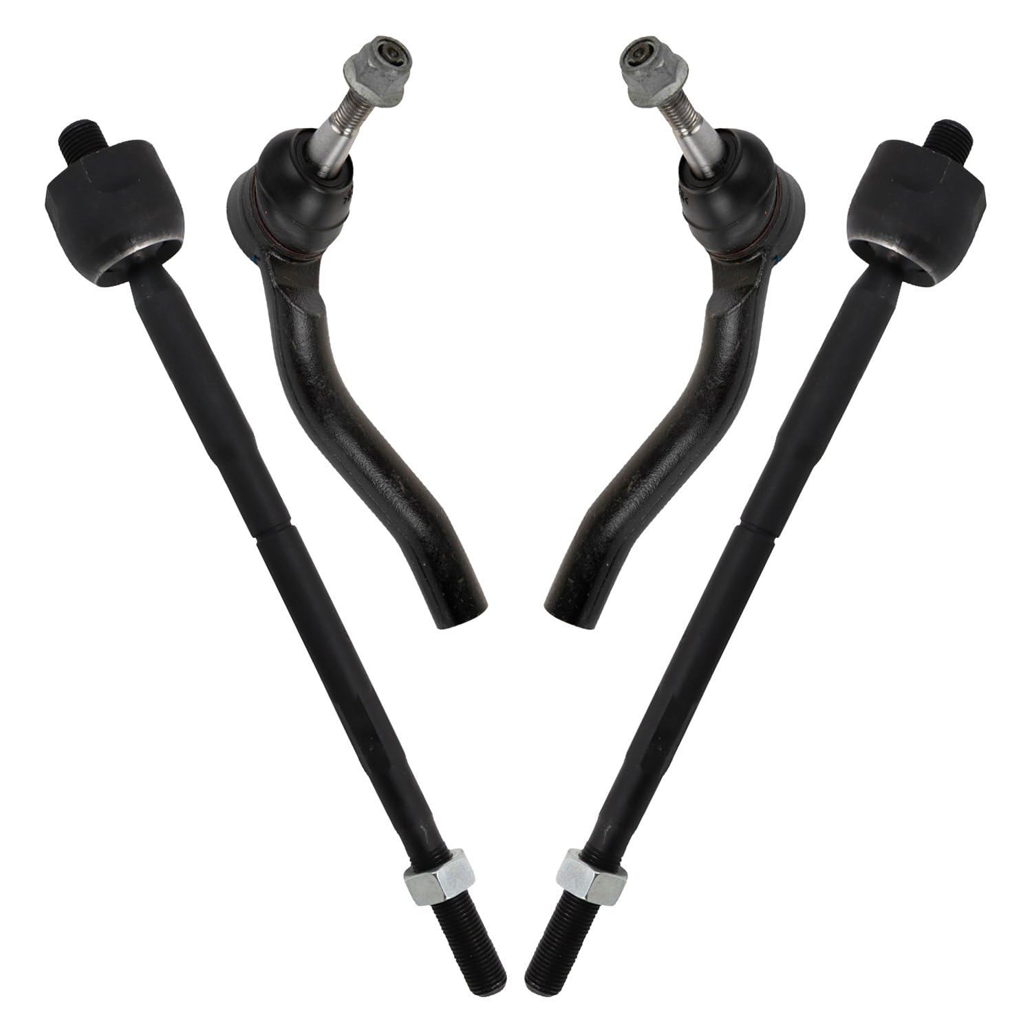 TRQ Front Inner and Outer Tie Rod Set Compatible with 2018-2022 Buick Enclave Chevrolet Traverse