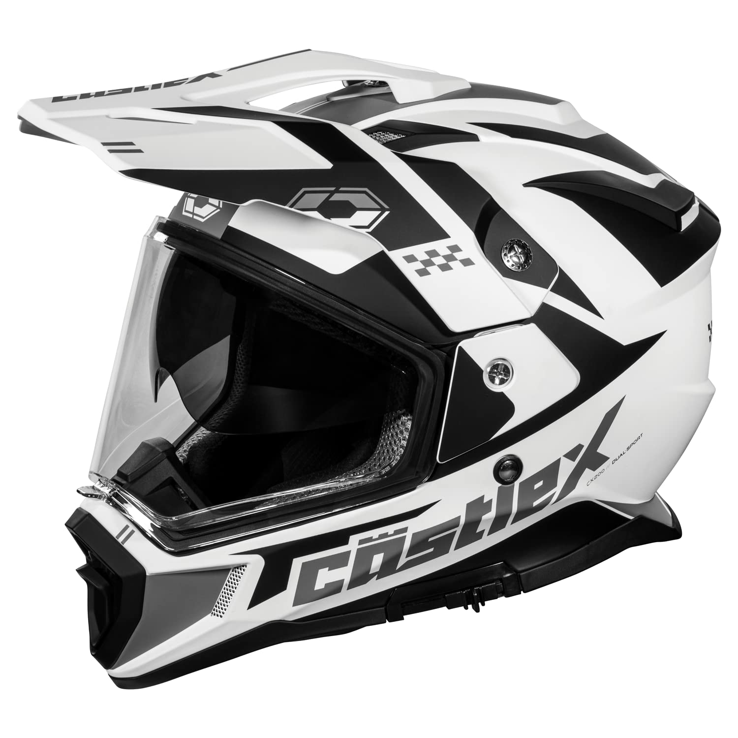 Castle X CX200 Wrath Dual Sport Helmet in Matte White, Size XX-Large