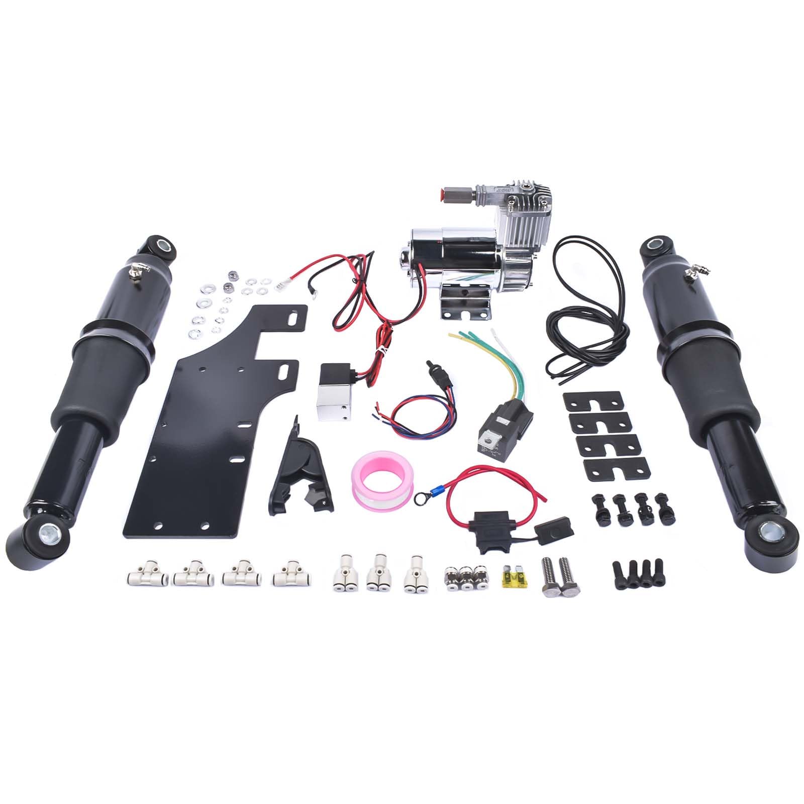 NEWZQ Rear Air Ride Suspension Set Replacement for Harley Davidson Touring Glide Ultra 1994-2023