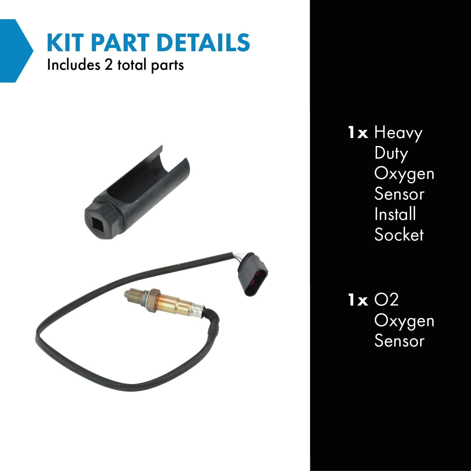 Trq O2 02 Oxygen Sensor Downstream Rear & Socket Tool For Vw Volkswagen Beetle Jetta