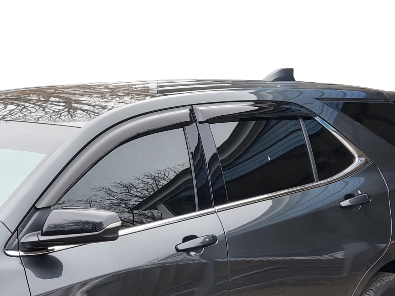 2018-2024 Tape-On Rain Guards For Chevrolet Equinox (Chevy) Side Window Deflector Visors Extra Thick Vent Shades L Ls Lt Premier
