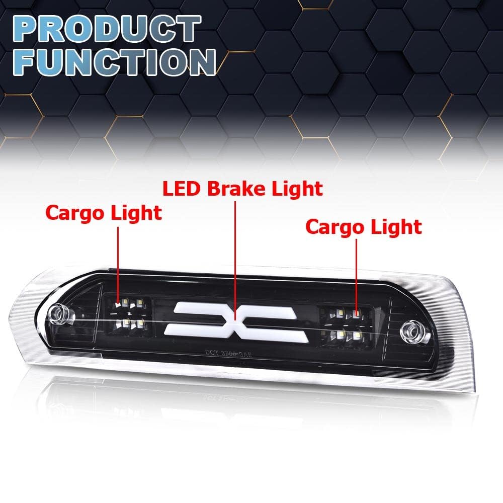Pit66 Led 3Rd Brake Light Compatible With Dodge Ram 1500 2002-2008/Compatible With Dodge Ram 2500 3500 2003-2009 Third Brake Lig