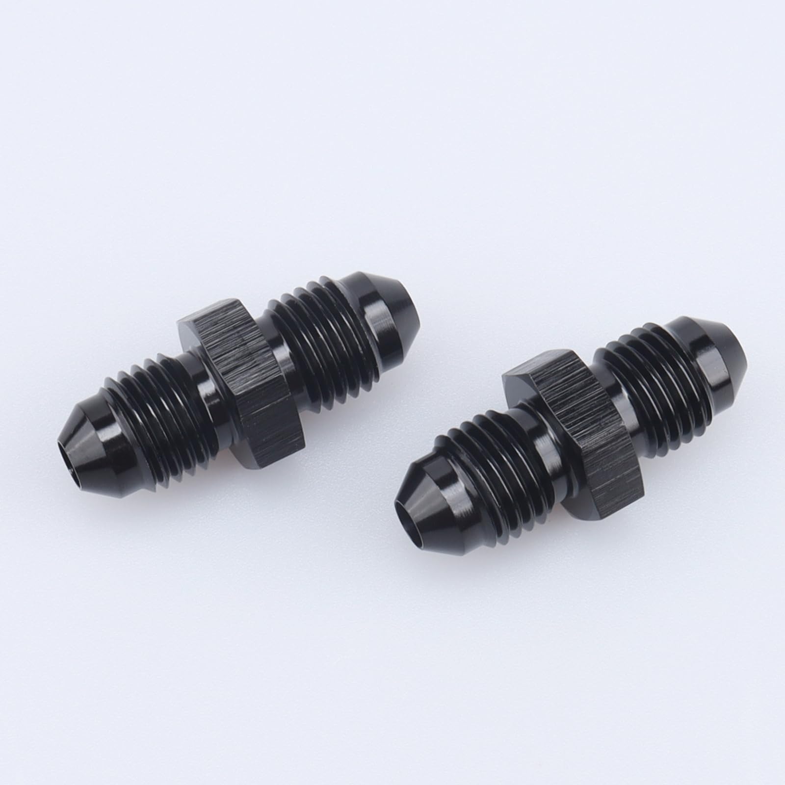 AC PERFORMANCE -3 AN Male Flare to -3 AN Male Coupling Hose Union Fuel Fitting Adapter Aluminum Black