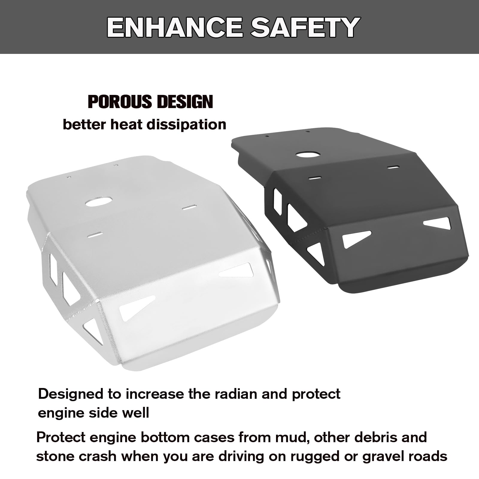 Chifun Skid Plate Compatible With 2022 Later F850Gs F750Gs Motorcycle Lower Engine Guard Bottom Protection Aluminum Belly Pan Black