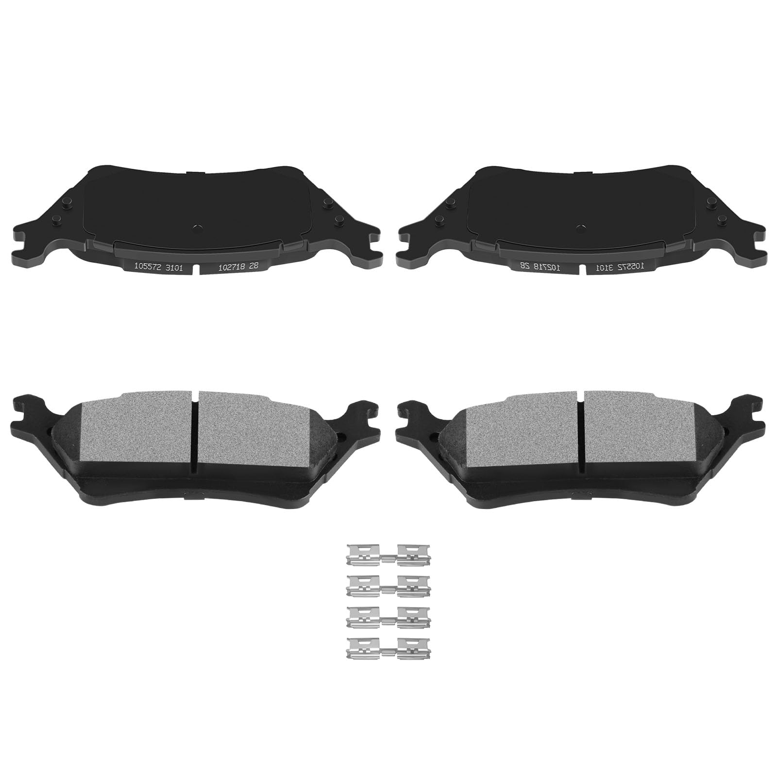 Automuto 4Pcs Rear Semi-Metallic Disc Brake Pads Set D1602 For Ford For F-150 2012-2020