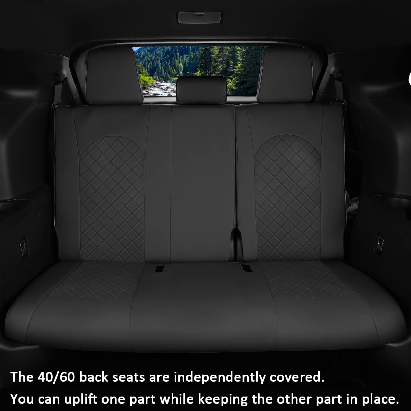 GIANT PANDA Customized Full Set Car Seat Covers Fit for Toyota Highlander 2020 2021 2022 2023 2024 2025 XLE/XSE/Limited/Platinum