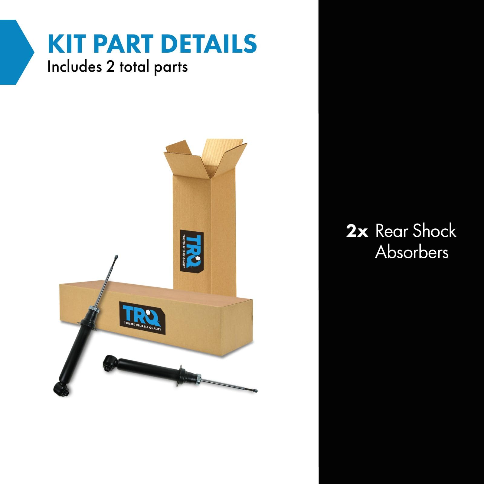 Trq Rear Shock Absorber Set Compatible With 2001-2003 Bmw 525I 1997-2000 528I 530I 1997-2003 540I