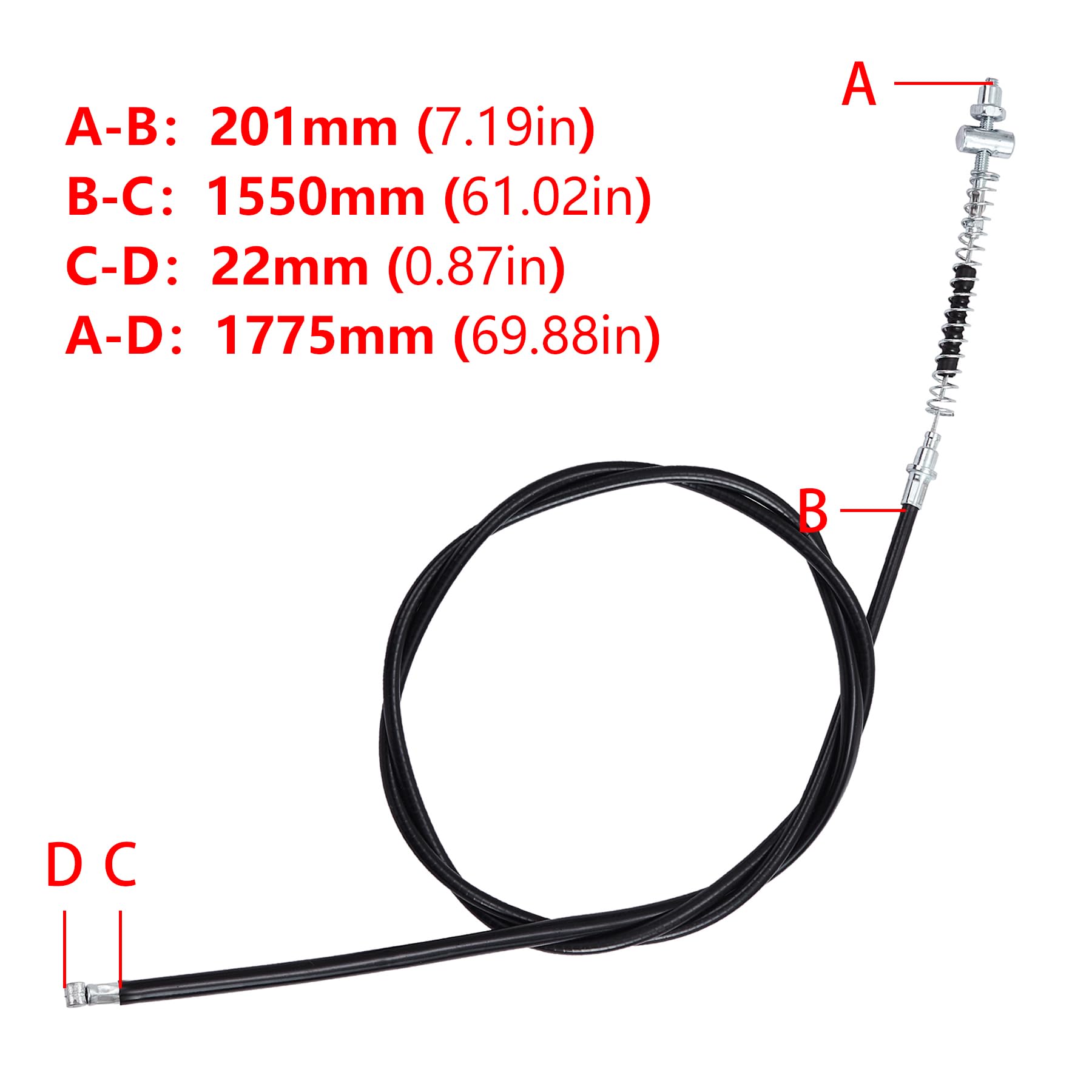 Stylemafia Left Brake Handle Clutch Lever + Brake Cable+Brake Shoe fit for 196cc 6.5HP Coleman CT200U BT200X Trail 200 CT100U MB