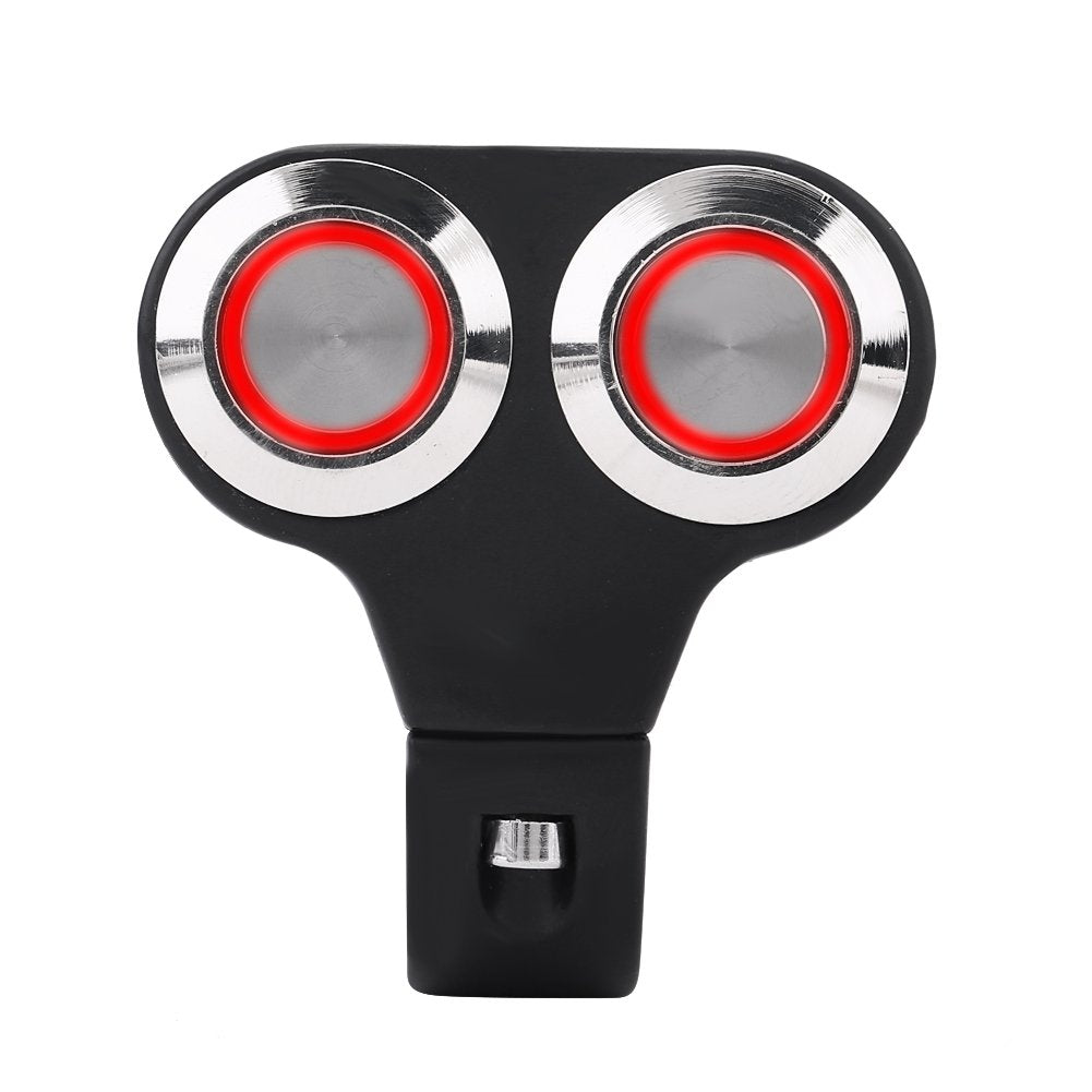 7/8inch 22mm Motorcycle Switch Handlebar, Universal Motorbike Handlebar On/Off Grip Switches Brake Fog Headlight Handle Self-Ret