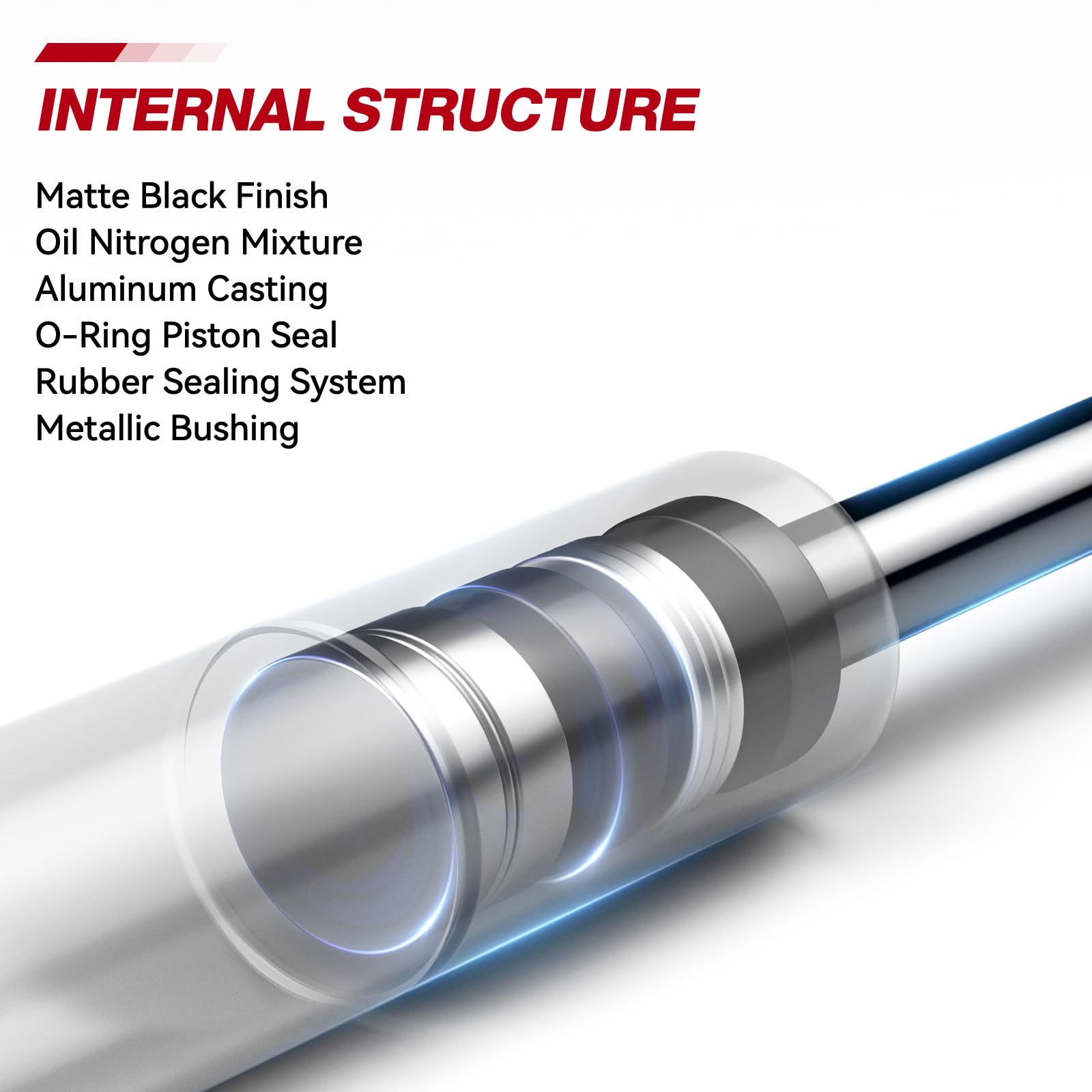 Vepagoo 4182 Front Hood Gas Struts Rods Shocks Springs, Compatible For 2004-2015 Nissan Titan Or 2004 Nissan Pathfinder Or 2005-2015 Nissan Armada Lift Supports, 95410, 14260, 4496Tx, 4497Ts