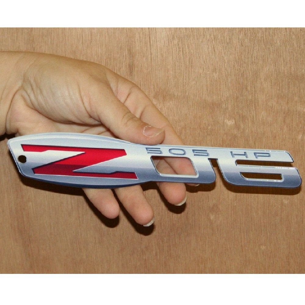 C6 Corvette Zo6 Metal Magnet Emblem Art Size: 6 X 2 Tool Box 06 Through 13 Z06 505Hp Ls7