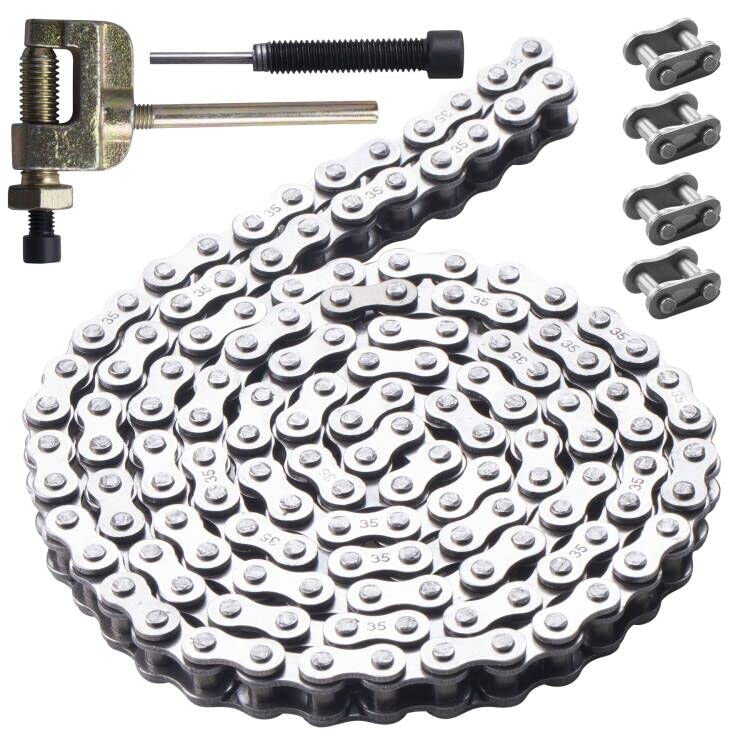 CNCMOTOK 35 Roller Chain 140 Link+ Chain Breaker, fit for Coleman CT200U CC100x Baja Doodle Bug Blitz Dirt Bug Racer Motor Sport