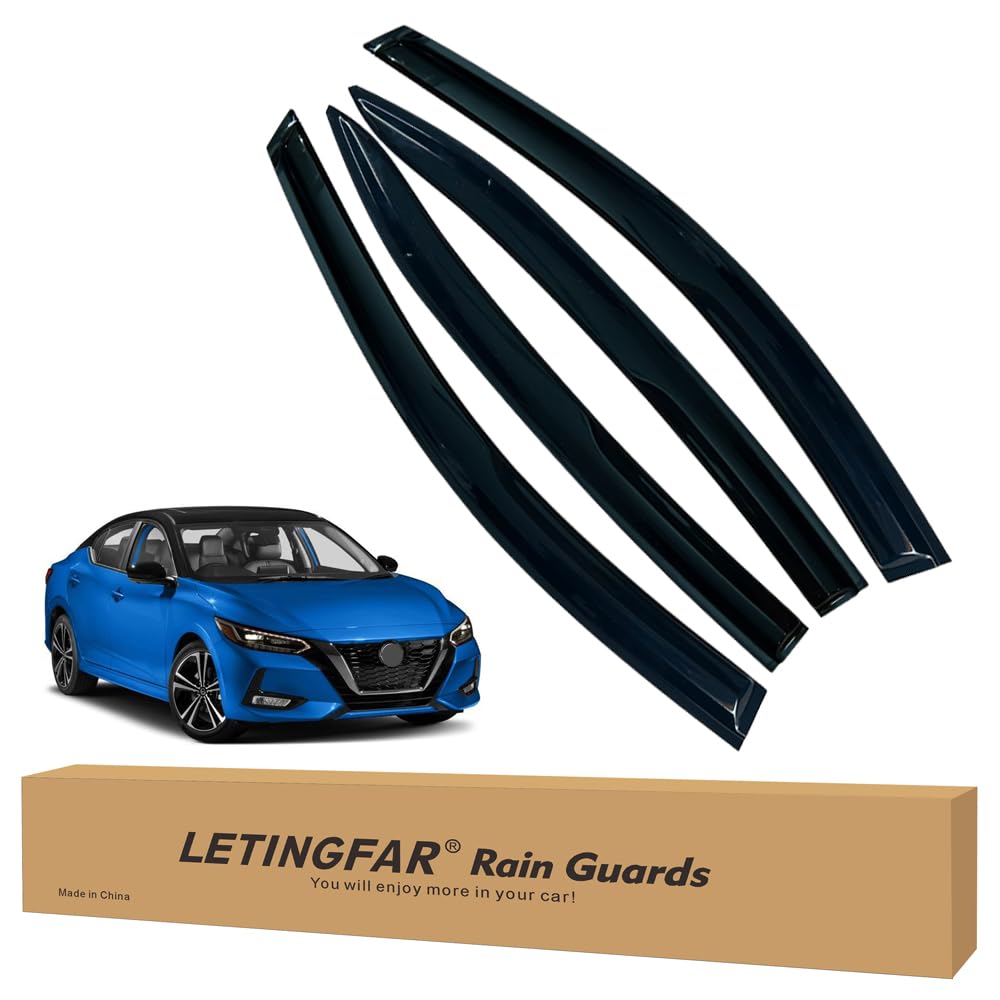 LETINGFAR Window Visors Rain Guards for Nissan Sentra 2020 2021 2022 2023 2024 Accessories, Wind Deflectors Vent Shades for Niss