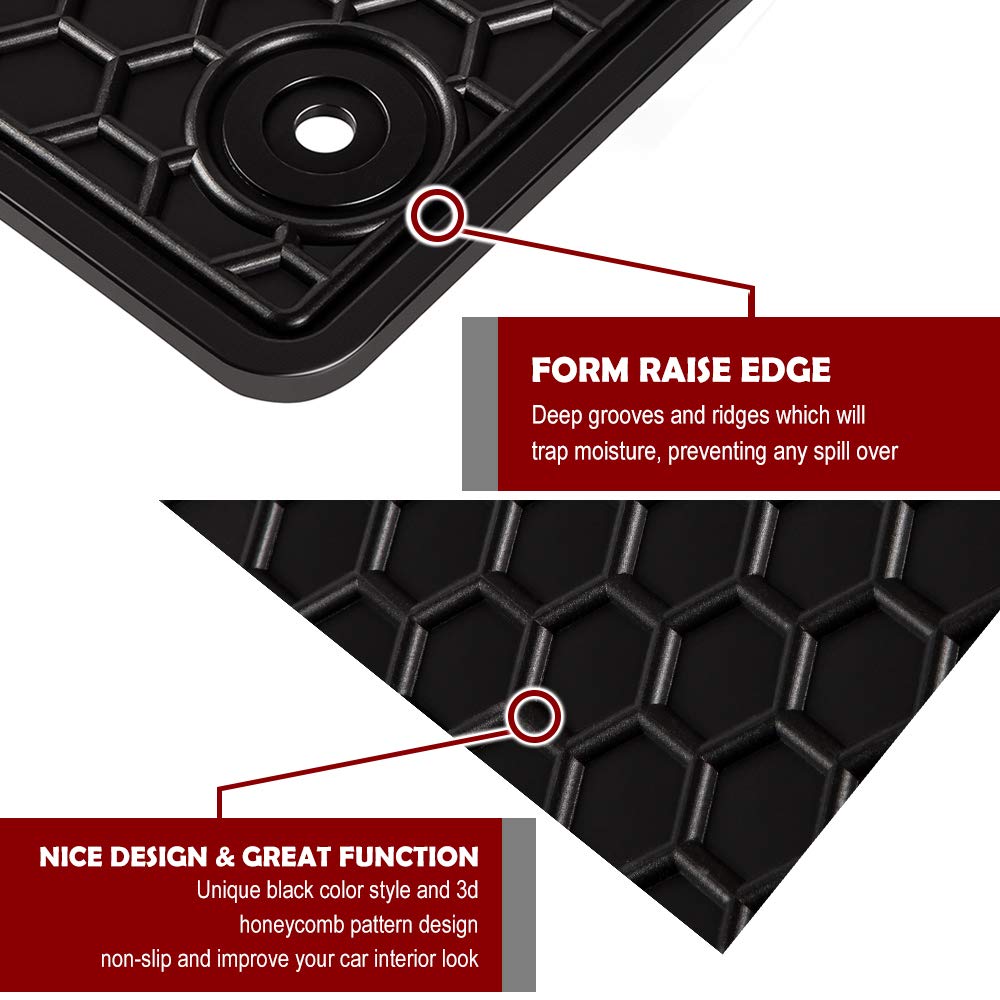 Teddytt Floor Mats Compatible With Ford Fusion 2013 2014 2015 2016 2017 2018 2019 2020 2021 Heavy Duty Rubber Front&Rear Car Car