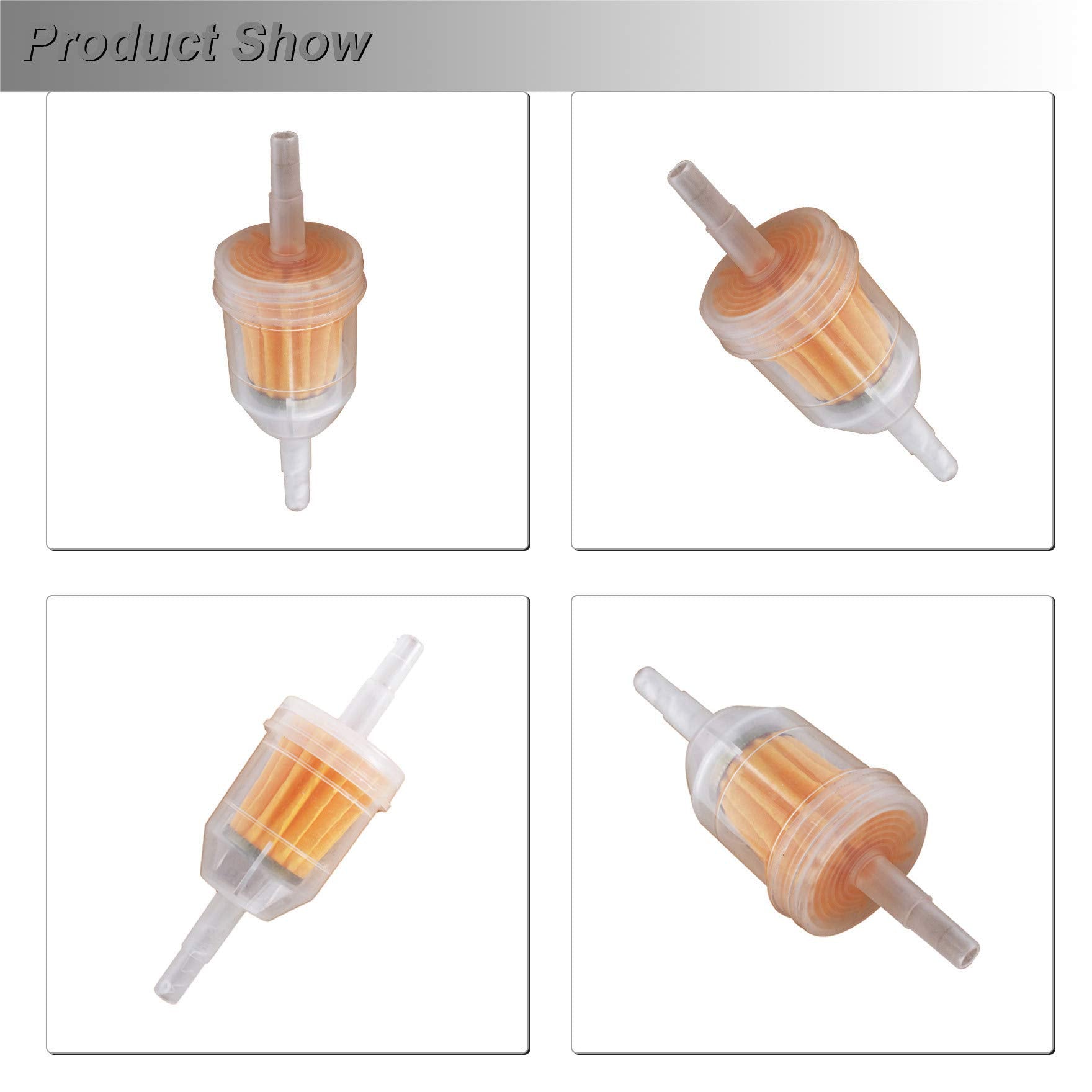 36 Pack Universal Gas Inline Fuel Filter 1/4 X 5/16 Replacement For Briggs Stratton Replacement For John Deere Replacement For Kawasaki