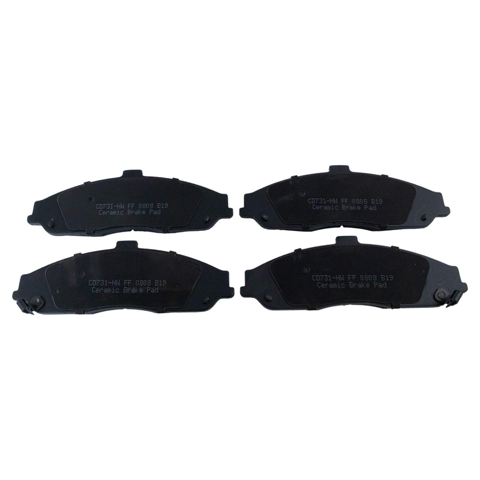 TRQ Front Brake Pads Ceramic Compatible with 2004-2009 Cadillac XLR 1997-2013 Chevrolet Corvette 2005-2006 Pontiac GTO