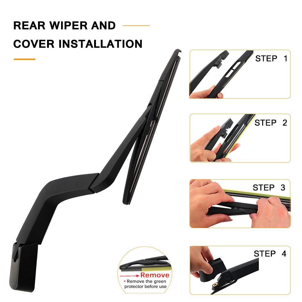 For Genuine 15276248 Window Wiper Arm Set-Replacement For Gmc Acadia,Saturn Outlook 2007-2012, Rear Windshield Wiper Arm Blade Assembly-Factory Oe Style