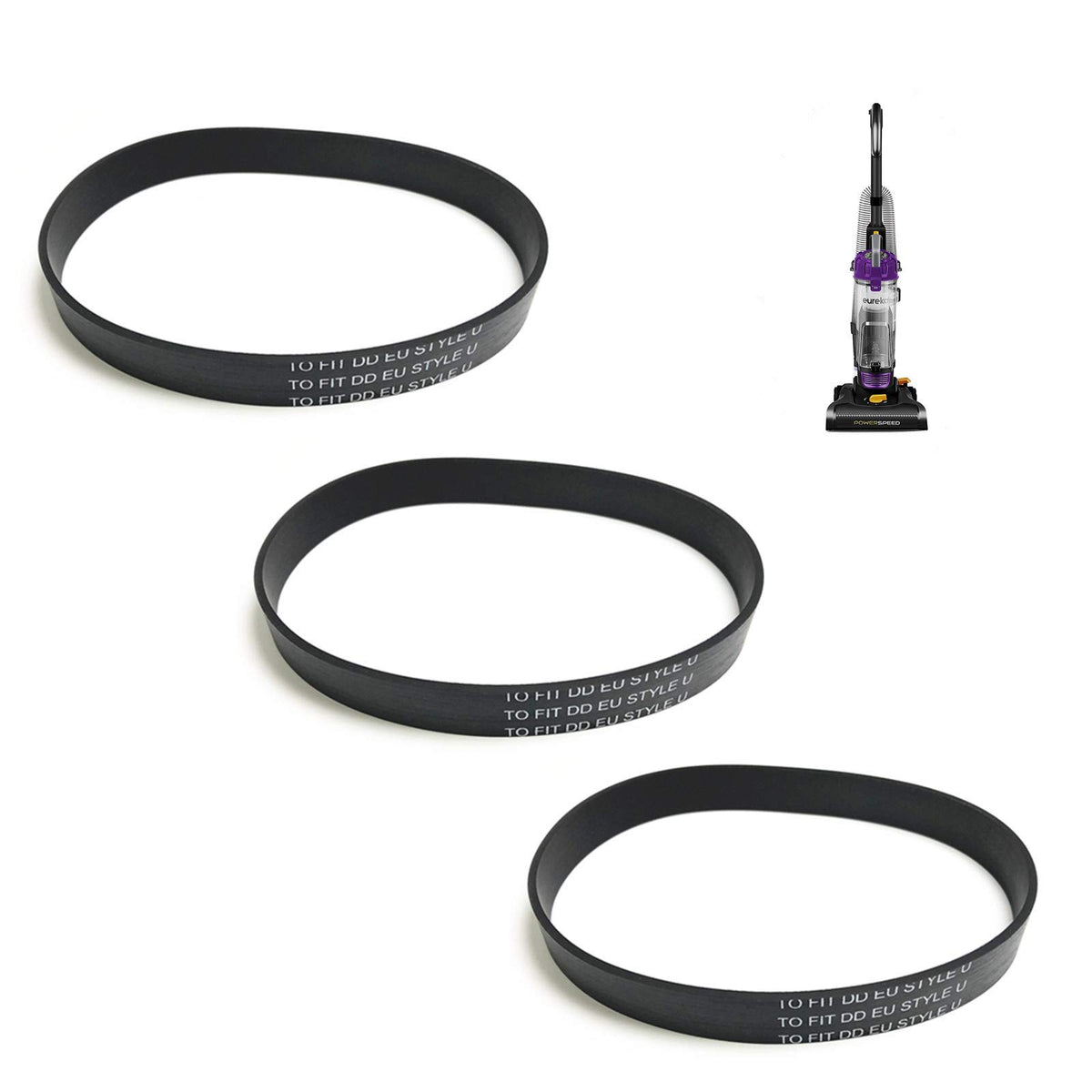 Replacement Belt For Eureka Powerspeed Bagless Upright Vacuum Cleaner,Compatible With Models: Neu180，Neu182，Neu186，Part # E0205（3 Pack）