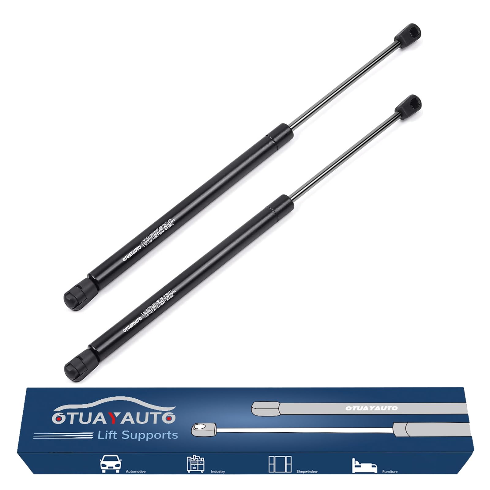 Otuayauto 17 Inch Gas Strut - 125N/28Lbs Universal Lift Support - C1602622 Gas Shocks For Tool Box Shock, Truck Cap Strut, Hydra