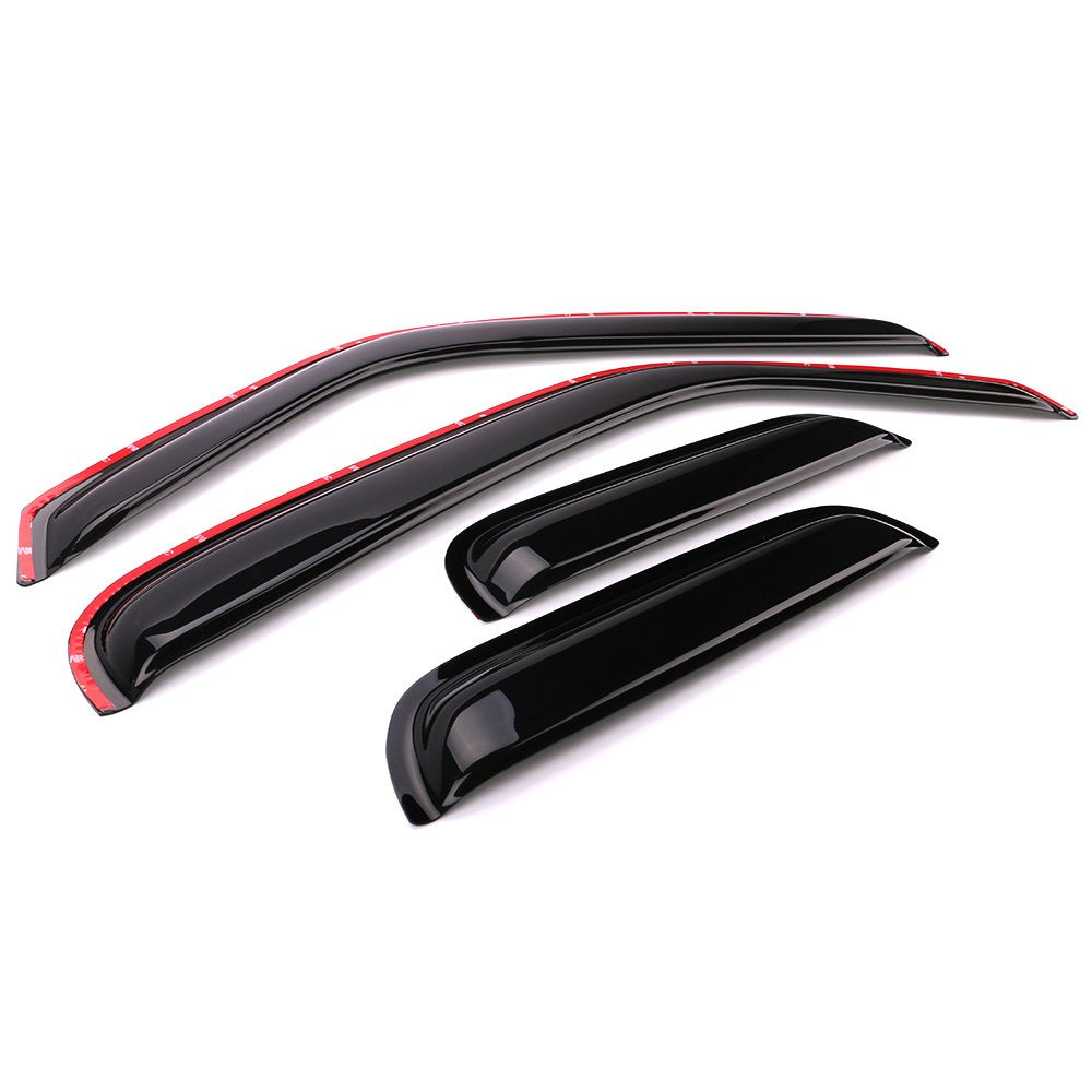 IKON MOTORSPORTS in-Channel Window Visor Compatible with 1999-2011 Ford Ranger, 1999-2000 B2500, 1999-2007 B3000, 1999-2009 B400