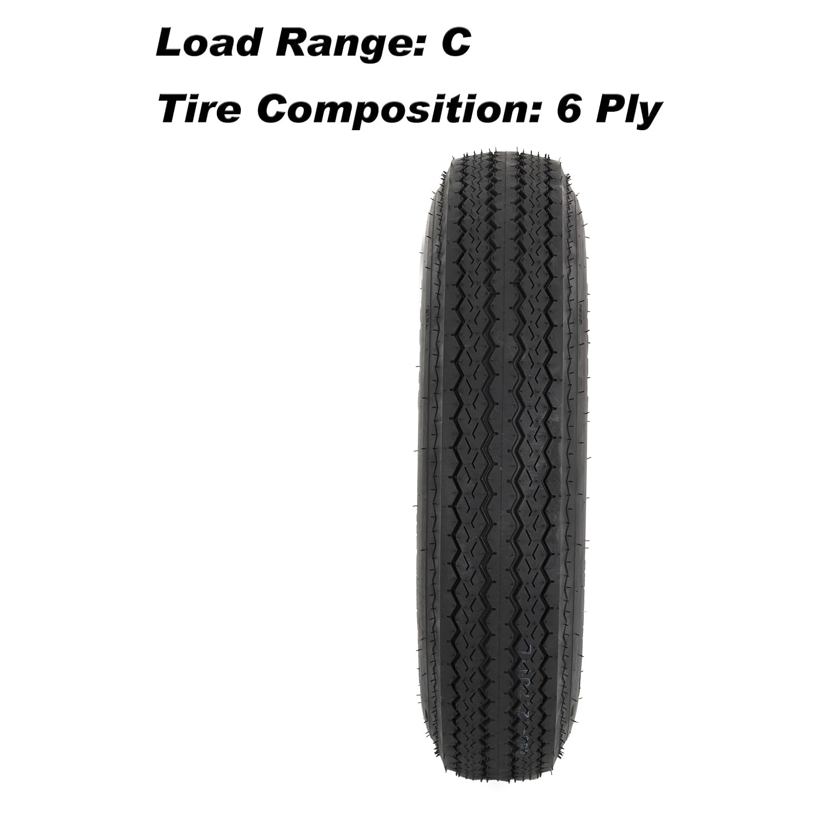 YUANXING 6PR Trailer Tires on Rims 4.80-8 480-8 4.80 X 8-8 in. Load Range C