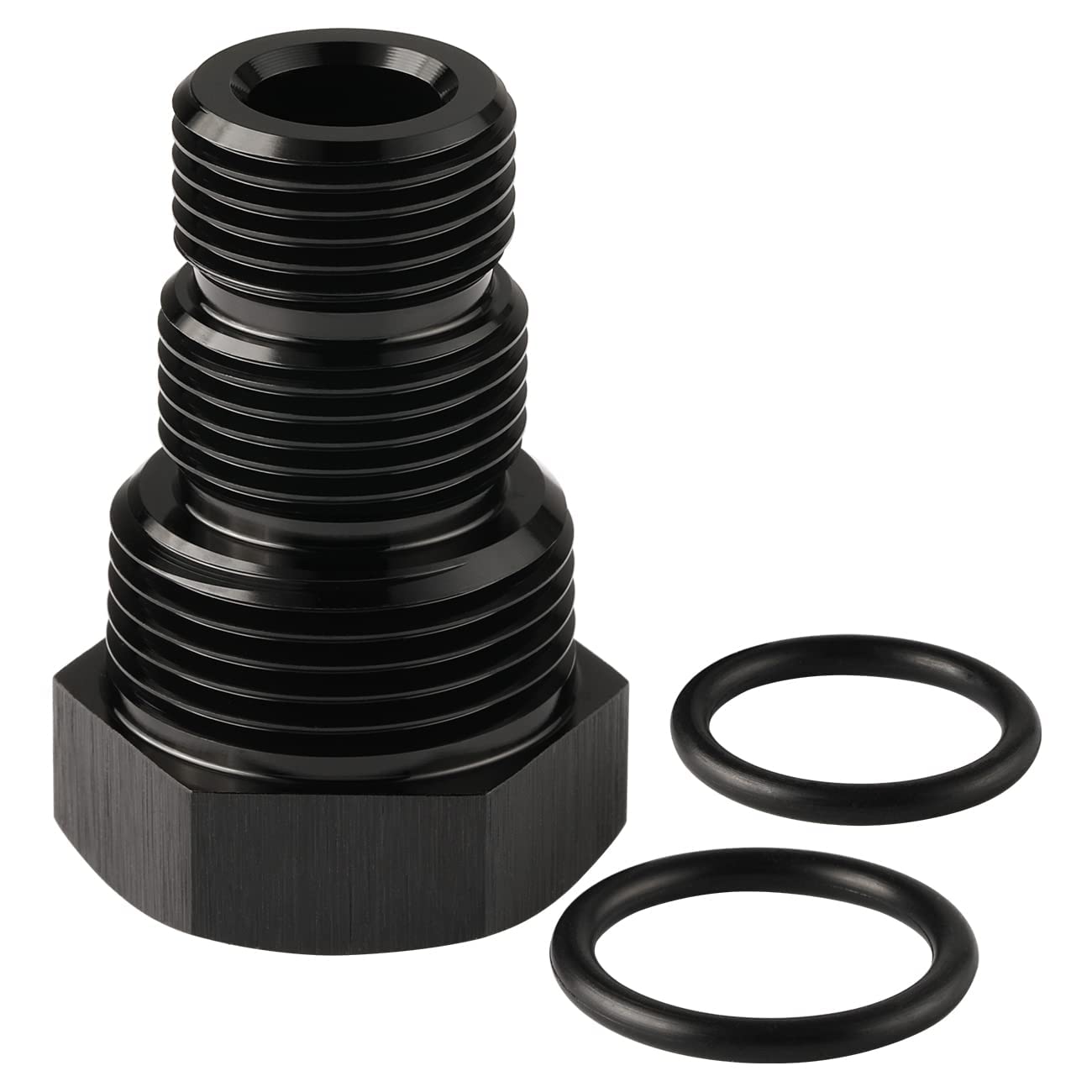 Podavelle 1/2-28 Female To 3/4-16 13/16-16 3/4 Npt Male Hose Adapter Reducer Fitting Connector Aluminum Black