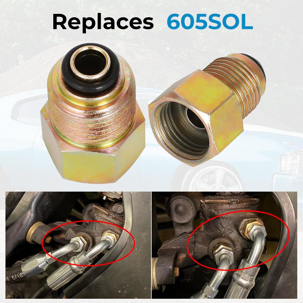 WIKIBB LS Swap Parts Power Steering Line Adapter Fitting Carbon Steel LS Pump To 3/8    Flare Older Style Lines M16-1.5 to 5/8-1