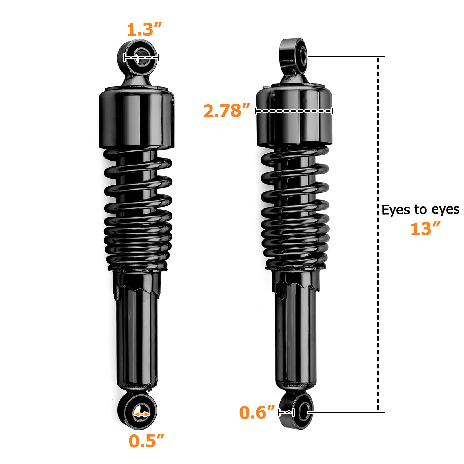 Mofun Black 13'' Rear Shocks Lowering Kit Fits for 1980-2023 Harley Touring Street Glide Road Glide Road King Electra Glide Tour