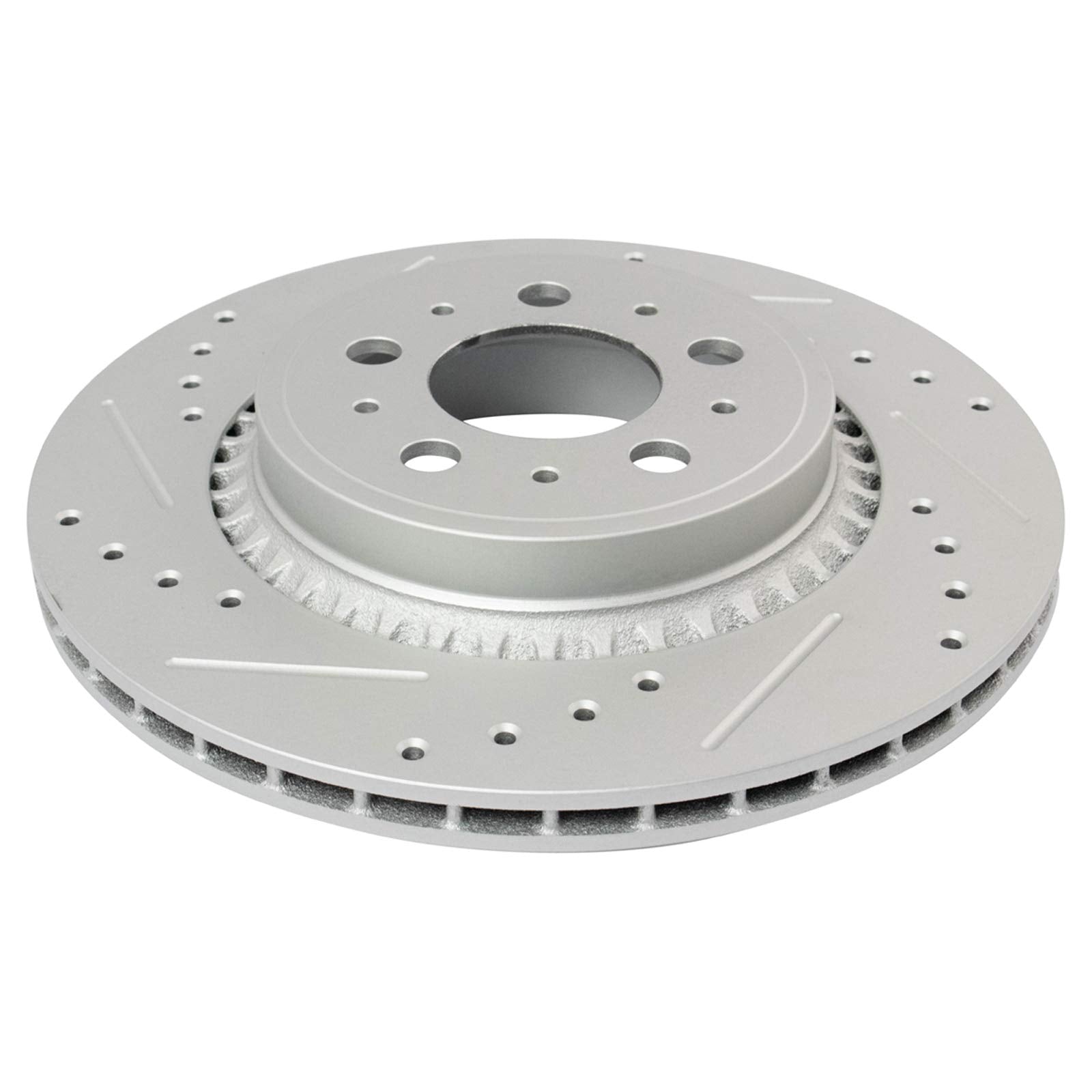 Trq Rear Performance Brake Rotors Set Premium G-Coated Compatible With 2003-2014 Volvo Xc90