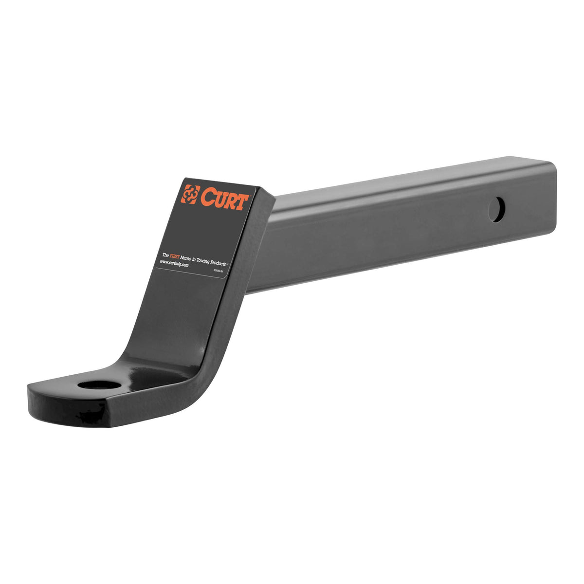 Curt 45270 Class 3 Trailer Hitch Ball Mount, Fits 2-Inch Receiver, 7,500 Lbs, 1-Inch Hole, 4-Inch Drop, 2-In Rise, Gloss Black P