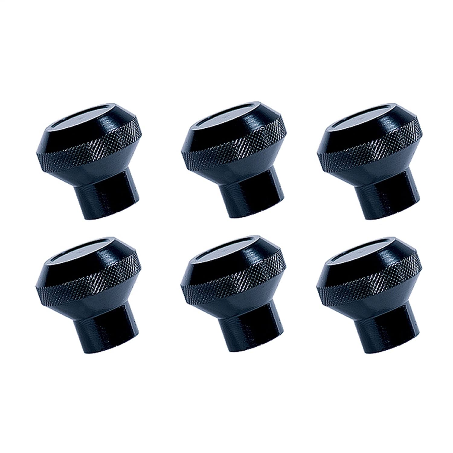 Rugged Ridge | Dash Knob Kit, Billet Aluminum, Black | 11420.02 | Fits 1976-1986 Jeep CJ