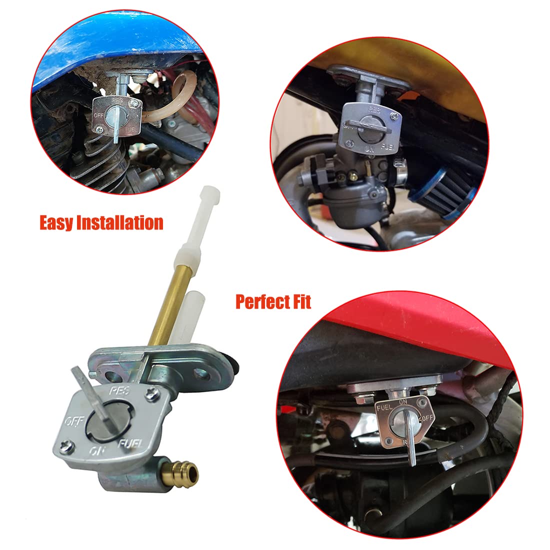 Fuel Gas Tank Switch Valve Petcock For Suzuki Dr200 Dr250 Dr350 Dr350S Dr350Se Dr650, Fuel Tank Petcock Valve Switch Compatible