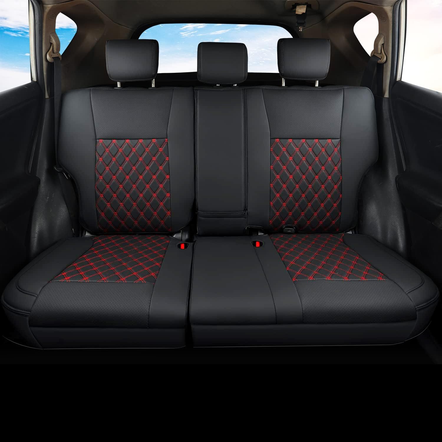 Giant Panda Pu Leather Car Seat Covers Full Set Custom Fit For Toyota Rav4 Le 2013 2014 2015 2016 2017 2018 (Not For Hybrid Vers