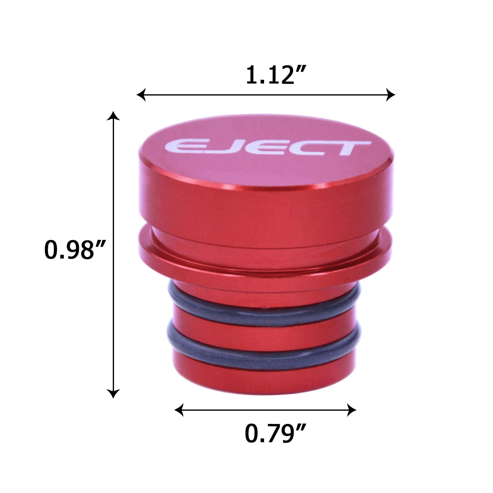 Billet Aluminum Cigarette Lighter Plug Cover, Fits All Vehicles With Standard 12 Volt Power Source (Eject)