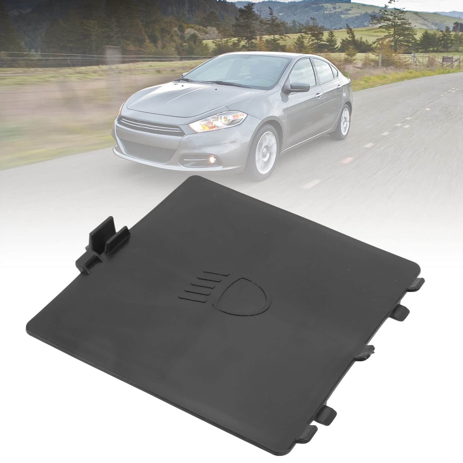 Aramox Headlight Bulb Access Panel Fit For Dart Pf 2013?2016, Head Light Lamp Bulb Access Door Panel 68156815Aa Replacement, Black