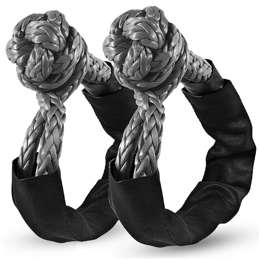 ZAMLIE Soft Shackle Recovery, 1/2 inch X 22 inch Soft Shackle (58,000 LBS Breaking Strength) with Protective Sleeve for Off-Road