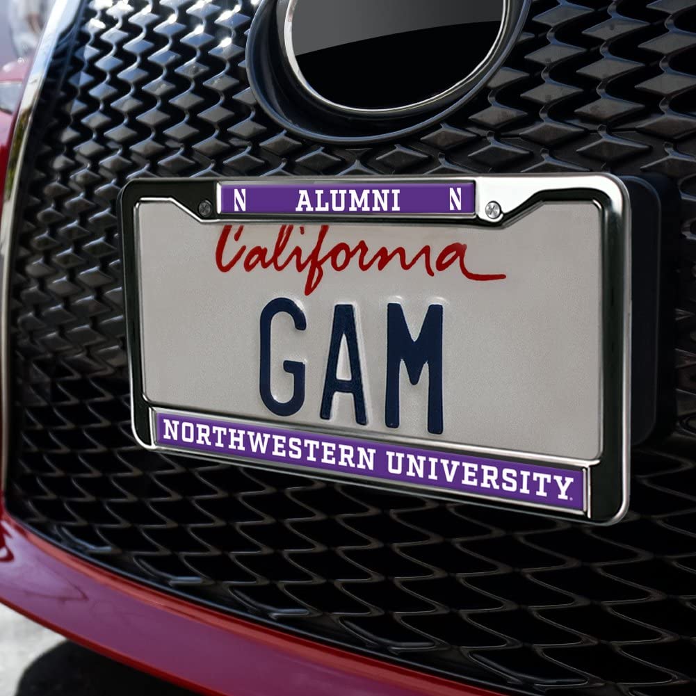 GRAPHICS & MORE Metal License Plate Frame - Northwestern University Alumni, Full Size, One Size
