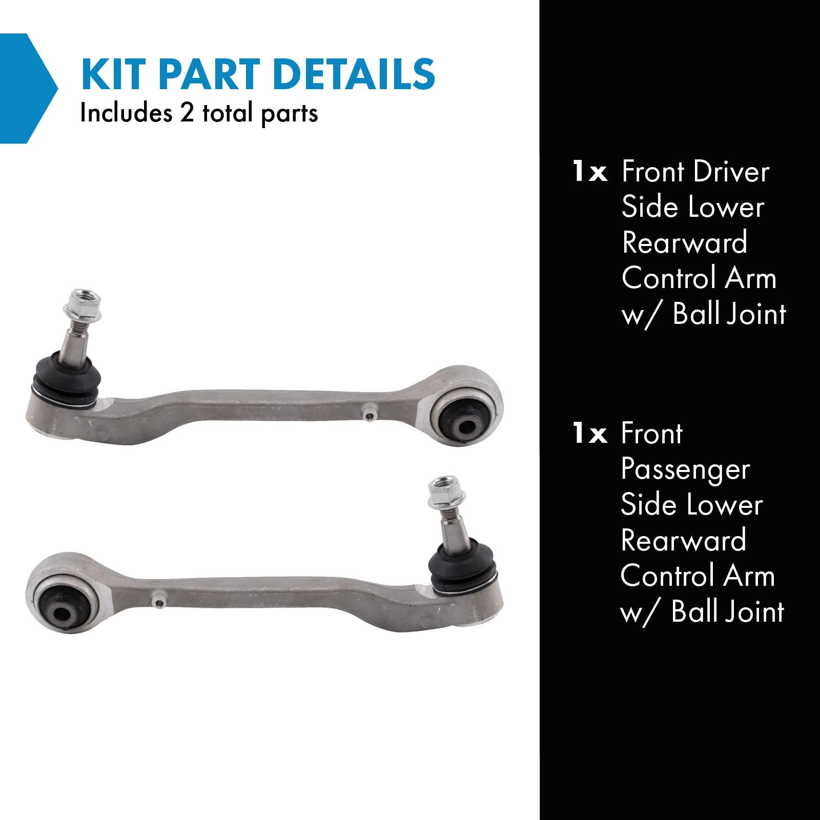 Trq Front Lower Control Arm With Ball Joint Set Compatible With 2016-2020 Chevrolet Camaro