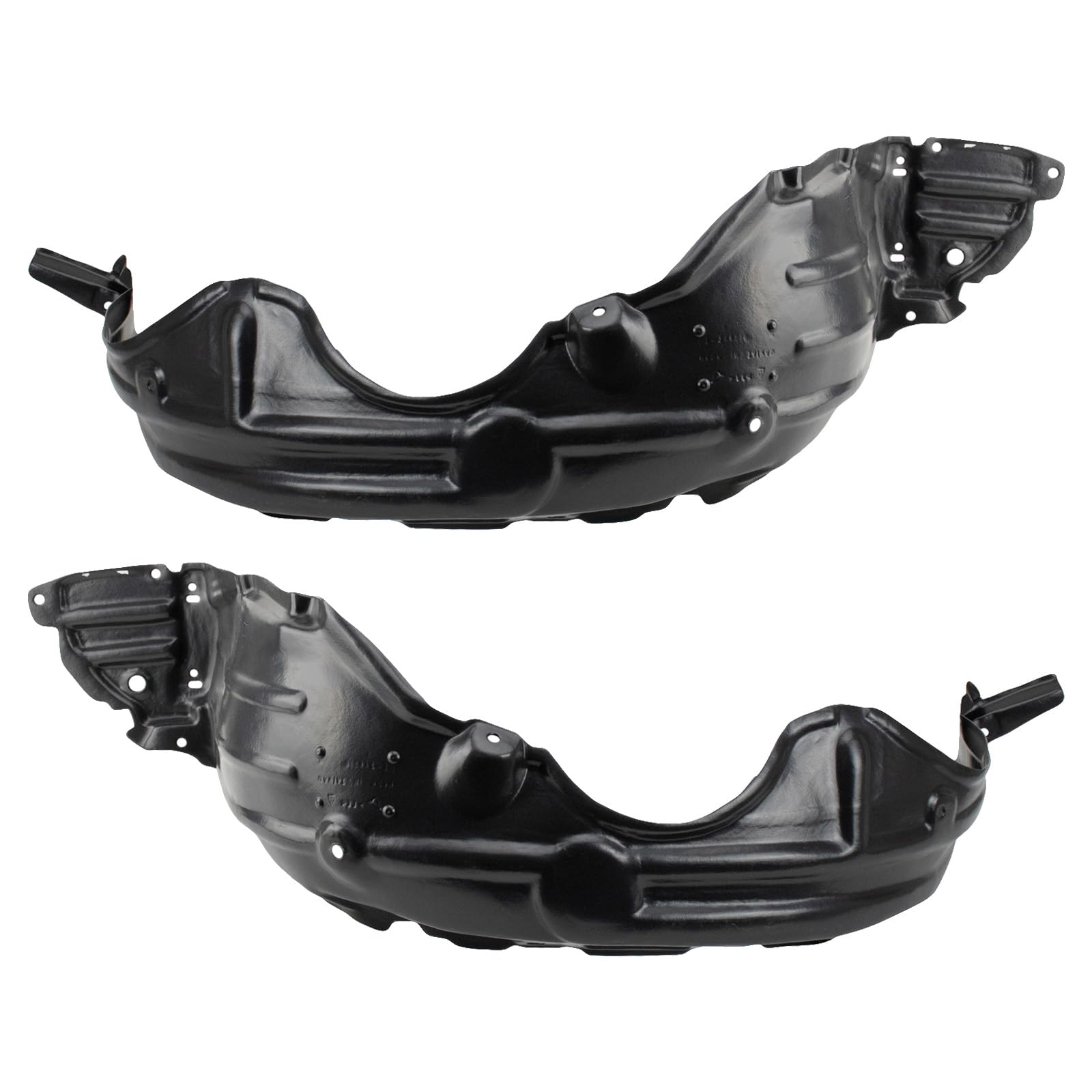 Trq Front Inner Fender Liner Set Compatible With 2007-2012 Toyota Yaris To1250120 To1251120