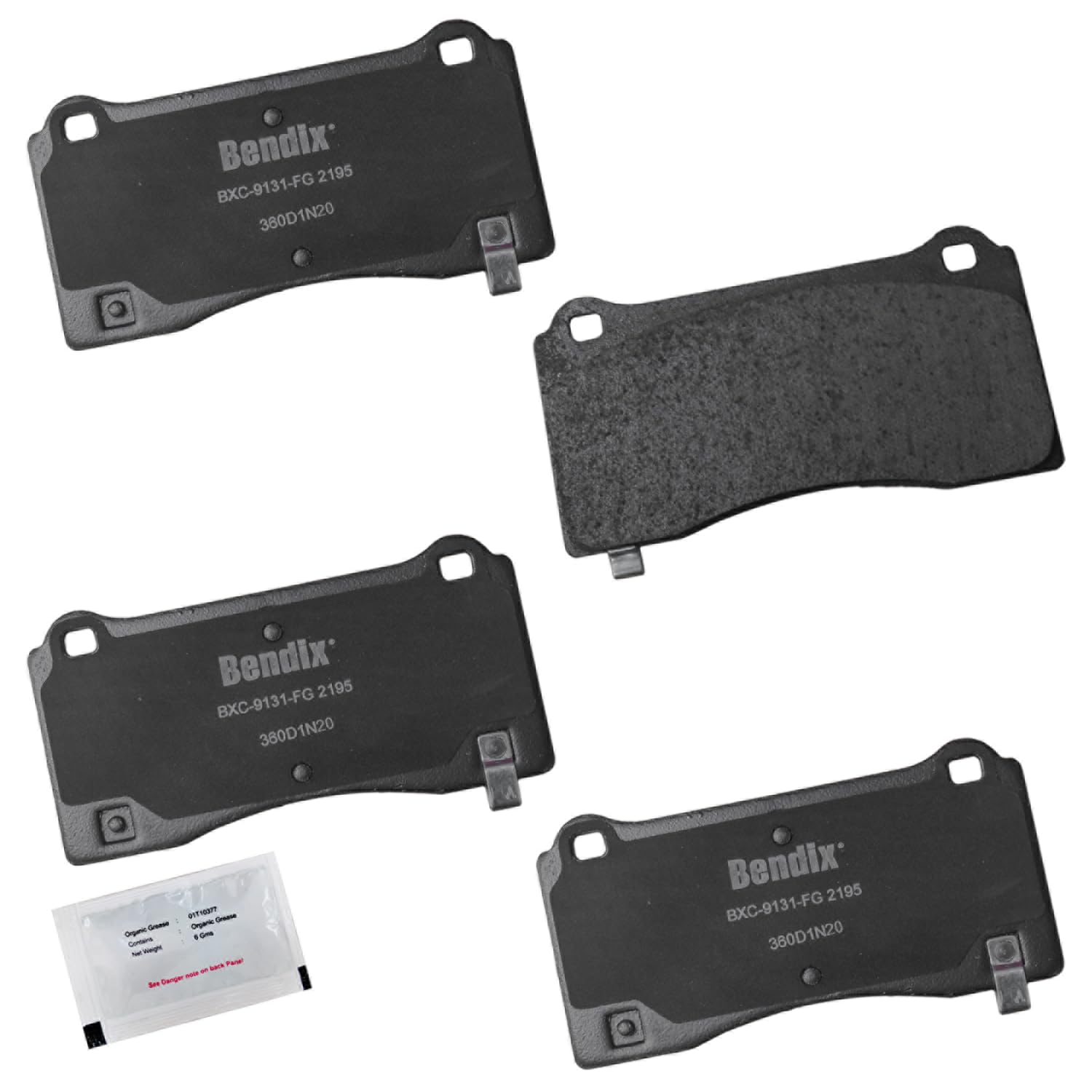Bendix Priority1 Cfc2195 Ceramic Front Brake Pads For Tesla 3 2023-2017, Y 2022-2021